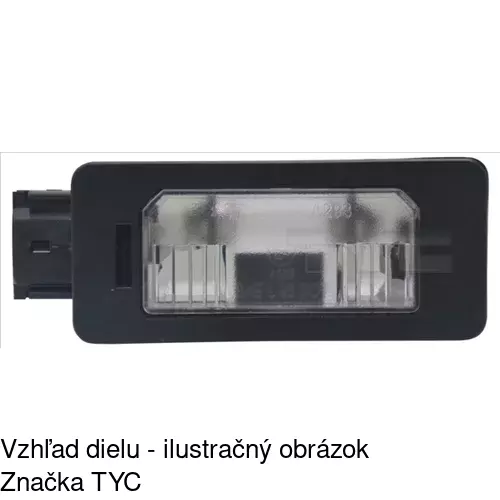 Svetlo na osvetlenie evidenčného čísla POLCAR 2016959R