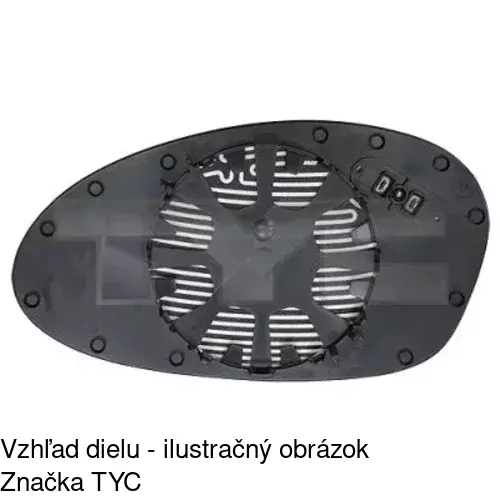 Sklo vonkajšieho zrkadla s držiakom 2040555M /POLCAR/ - obr. 4