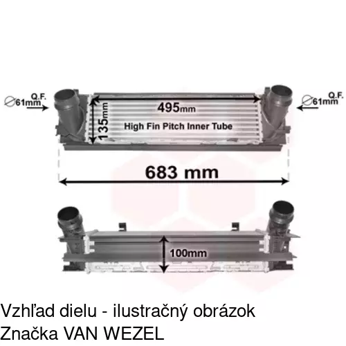 Chladiče vzduchu (Intercoolery) 20C1J83X /POLCAR/ - obr. 3