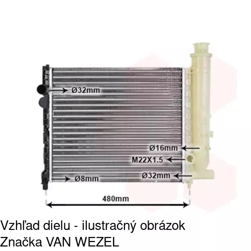 Chladiče vody 231308A1 /POLCAR/ - obr. 1