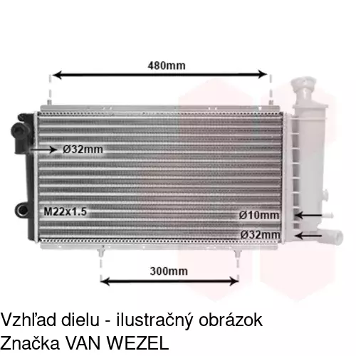 Chladiče vody 239008A6 /POLCAR/ - obr. 2