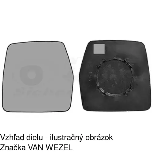 Sklo vonkajšieho zrkadla s držiakom 2395543E /POLCAR/ - obr. 3