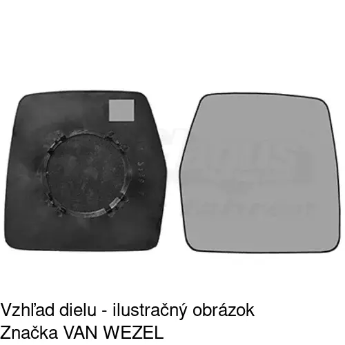Sklo vonkajšieho zrkadla s držiakom 2395553E /POLCAR/ - obr. 4