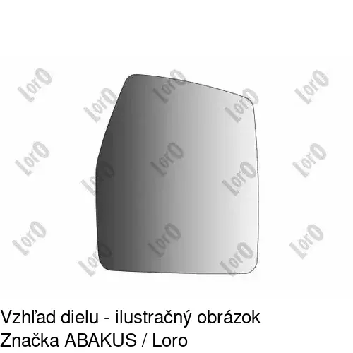 Sklo vonkajšieho zrkadla s držiakom 2395555E /POLCAR/ - obr. 1