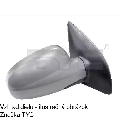 Vonkajšie zrkadlo POLCAR 2500523S