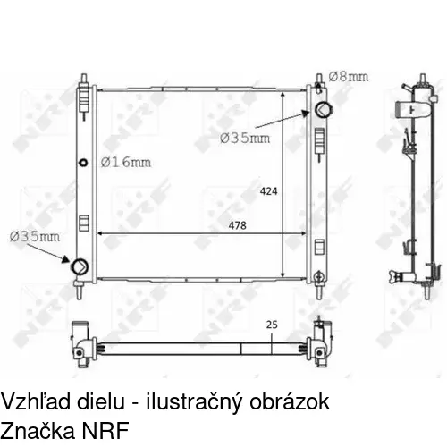 Chladiče vody POLCAR 2713082K