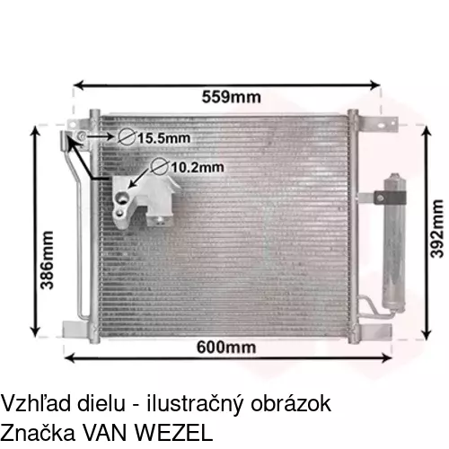 Chladiče klimatizácie 2713K81K /POLCAR/ - obr. 2