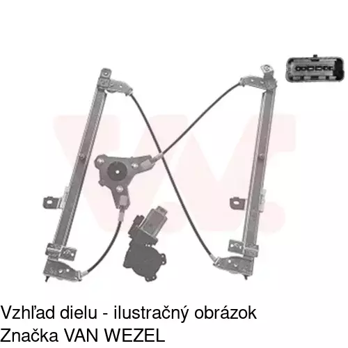 Mechanizmus sťahovania okna elektrický bez motora 2759PSG4 /POLCAR/ - obr. 1