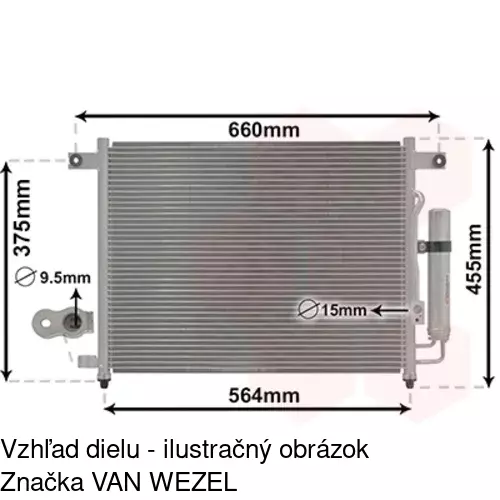 Chladiče klimatizácie 2905K8C1S /POLCAR/ - obr. 3