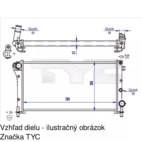Chladiče vody POLCAR 3003082X