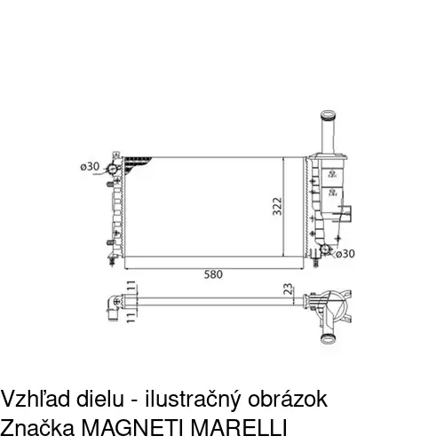 Chladiče vody 302308A1 /POLCAR/