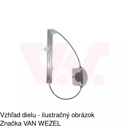 Mechanizmus sťahovania okna elektrický bez motora 3024PSG3E /POLCAR/ - obr. 5