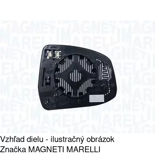 Sklo vonkajšieho zrkadla s držiakom 3205542E /POLCAR/ - obr. 1