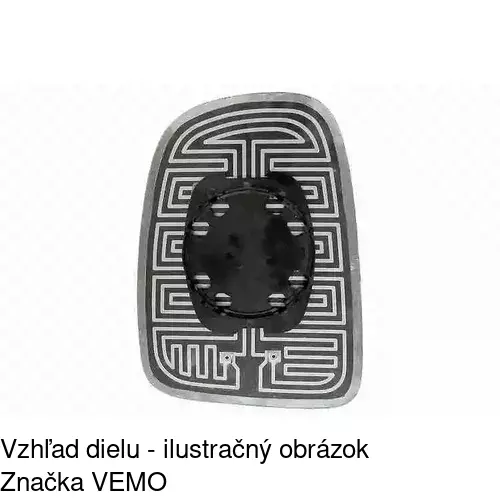 Sklo vonkajšieho zrkadla s držiakom 3246554E /POLCAR/ - obr. 1