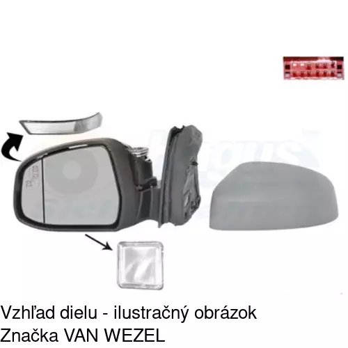 Vonkajšie zrkadlo 32C1519E /POLCAR/ - obr. 1