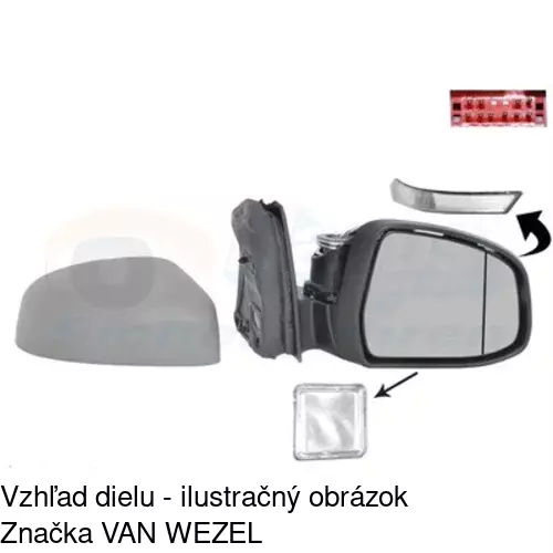 Vonkajšie zrkadlo 32C1528M /POLCAR/ - obr. 2