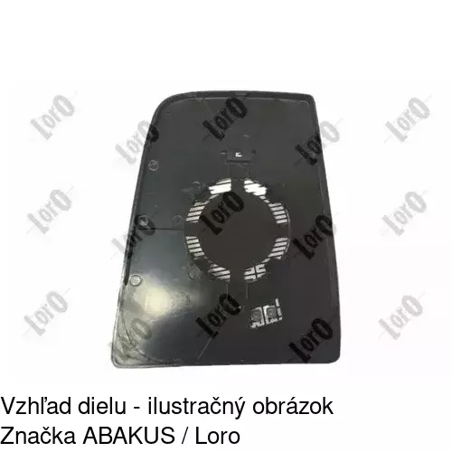 Sklo vonkajšieho zrkadla s držiakom 32N2553M /POLCAR/ - obr. 4