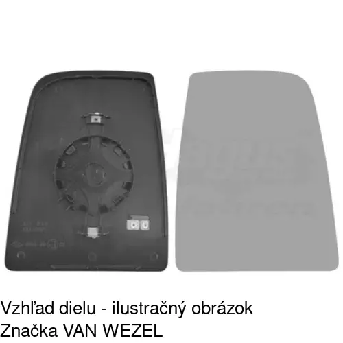 Sklo vonkajšieho zrkadla s držiakom 32N2553M /POLCAR/ - obr. 5