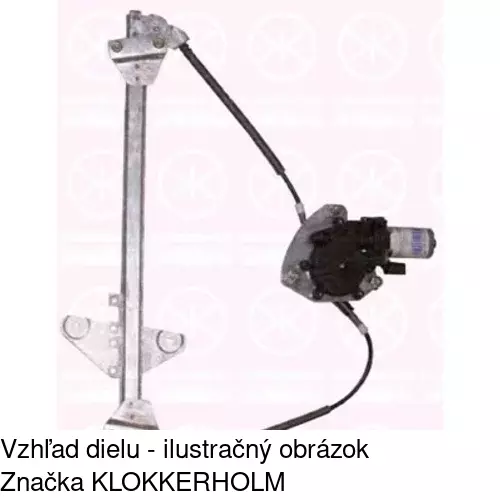 Mechanizmus sťahovania okna elektrický bez motora POLCAR 4042PSG1
