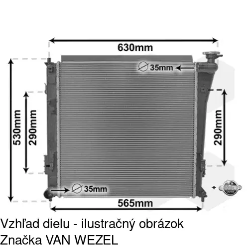 Chladiče vody 40D108-3 /POLCAR/ - obr. 2