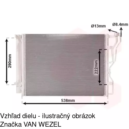 Chladiče klimatizácie 40D1K82X /POLCAR/ - obr. 3