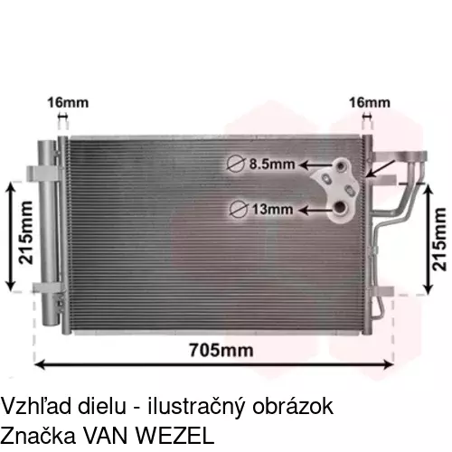 Chladiče klimatizácie 4114K8C1S /POLCAR/ - obr. 1