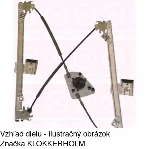 Mechanizmus sťahovania okna elektrický bez motora POLCAR 4114PSG1E
