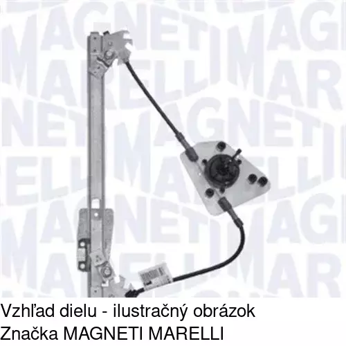 Mechanizmus sťahovania okna elektrický bez motora POLCAR 4114PSG3E