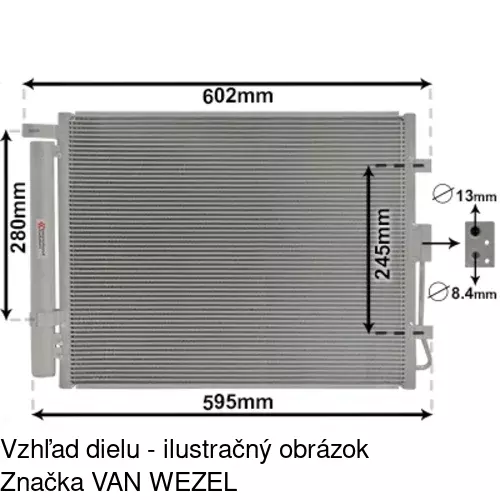 Chladiče klimatizácie 4165K8C1S /POLCAR/ - obr. 1
