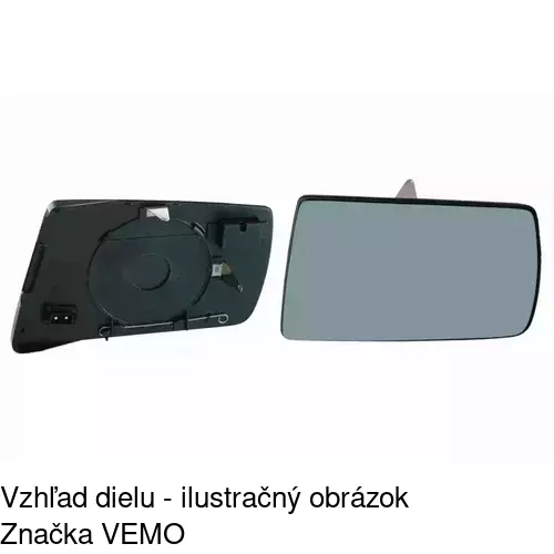 Sklo vonkajšieho zrkadla s držiakom 5002544E /POLCAR/