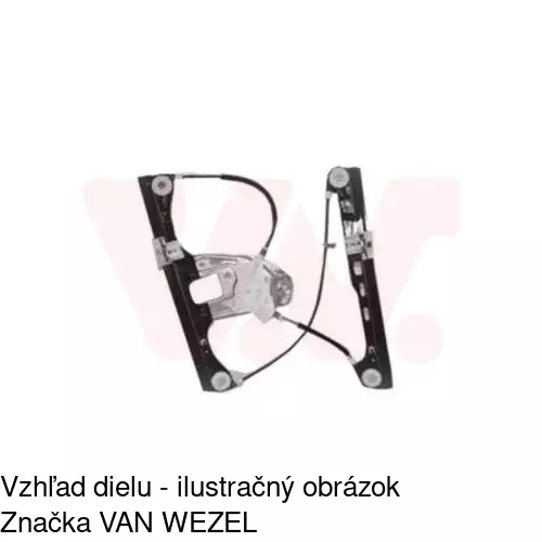 Mechanizmus sťahovania okna elektrický bez motora 5003PSG2 /POLCAR/ - obr. 3