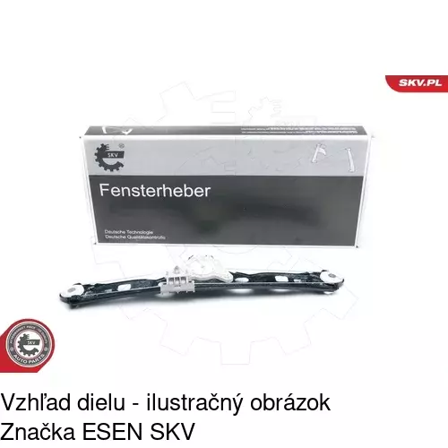 Mechanizmus sťahovania okna elektrický bez motora 5003PSG3 /POLCAR/ - obr. 2