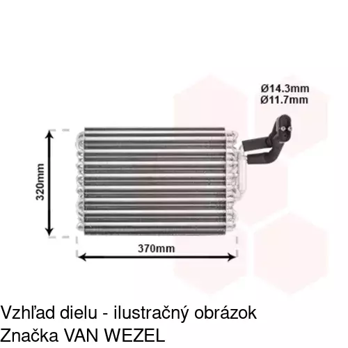 Výparník klimatizácie 5014P81X /POLCAR/ - obr. 1