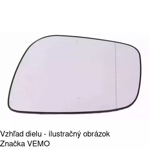 Sklo vonkajšieho zrkadla s držiakom 5017542E /POLCAR/ - obr. 2