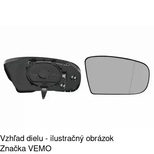 Sklo vonkajšieho zrkadla s držiakom 5025541E /POLCAR/ - obr. 3