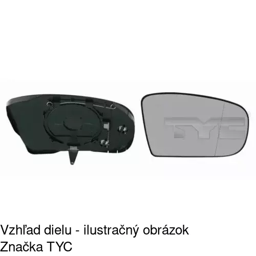 Sklo vonkajšieho zrkadla s držiakom 5025551E /POLCAR/ - obr. 1