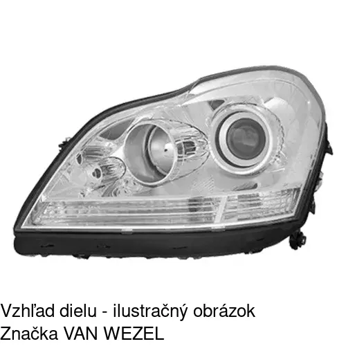Hlavný reflektor 504809-H /POLCAR/ - obr. 1