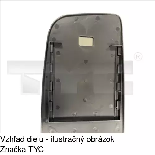 Sklo vonkajšieho zrkadla s držiakom 5065556E /POLCAR/ - obr. 1