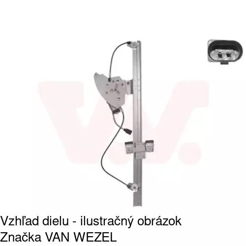 Mechanizmus sťahovania okna elektrický bez motora 5065PSG1 /POLCAR/ - obr. 4