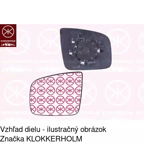 Sklo vonkajšieho zrkadla s držiakom 50N1544M /POLCAR/ - obr. 4