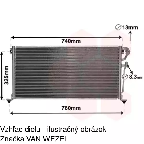 Chladiče klimatizácie 5233K8C1 /POLCAR/ - obr. 2
