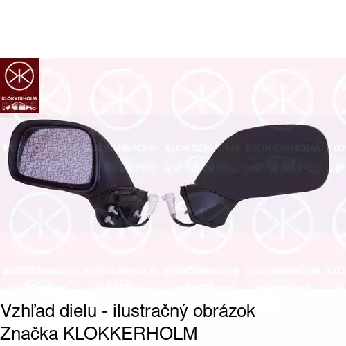 Sklo vonkajšieho zrkadla s držiakom 5503546M /POLCAR/ - obr. 2