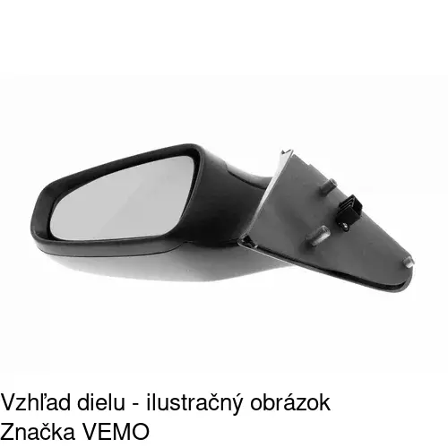 Sklo vonkajšieho zrkadla s držiakom POLCAR 5509545E