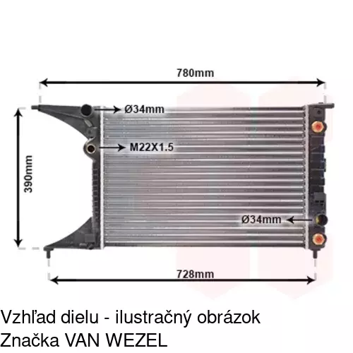 Chladiče vody 552708-2 /POLCAR/ - obr. 2