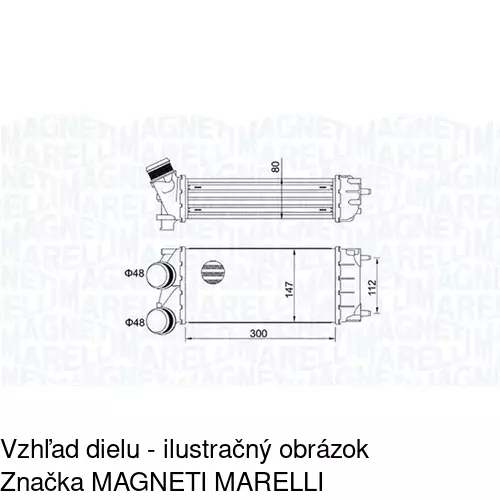 Chladiče vzduchu (Intercoolery) 5712J8-1 /POLCAR/