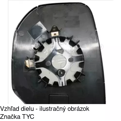 Sklo vonkajšieho zrkadla s držiakom 5792542E /POLCAR/ - obr. 1