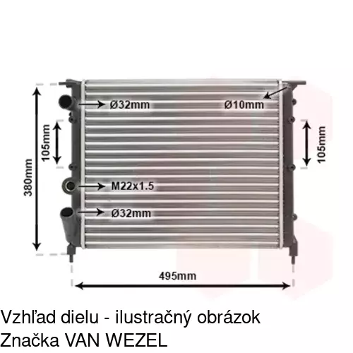 Chladiče vody 600608A4 /POLCAR/ - obr. 2