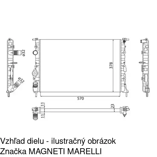 Chladiče vody 600708A4 /POLCAR/ - obr. 2