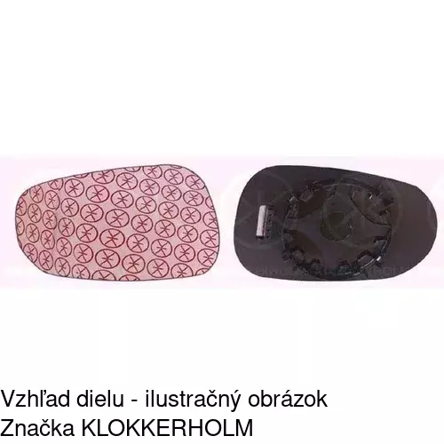 Sklo vonkajšieho zrkadla s držiakom 6007555M /POLCAR/ - obr. 1