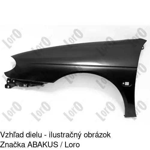 Predný blatník 601101 /POLCAR/ - obr. 1